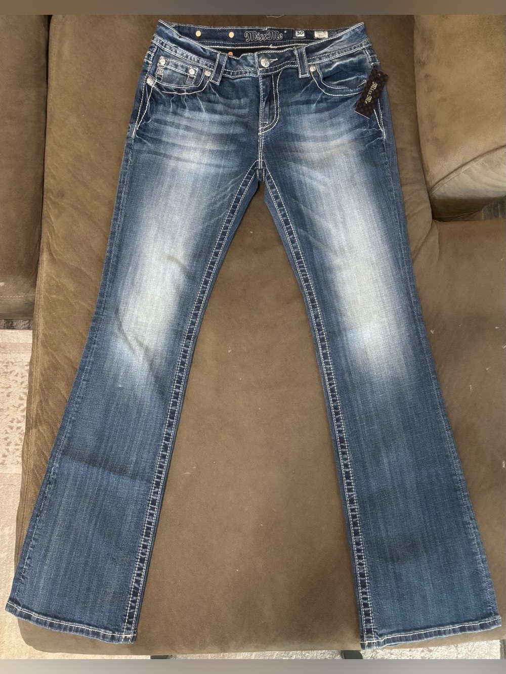 Vintage Y2K Style Miss Me Embellished Boot Cut Jeans